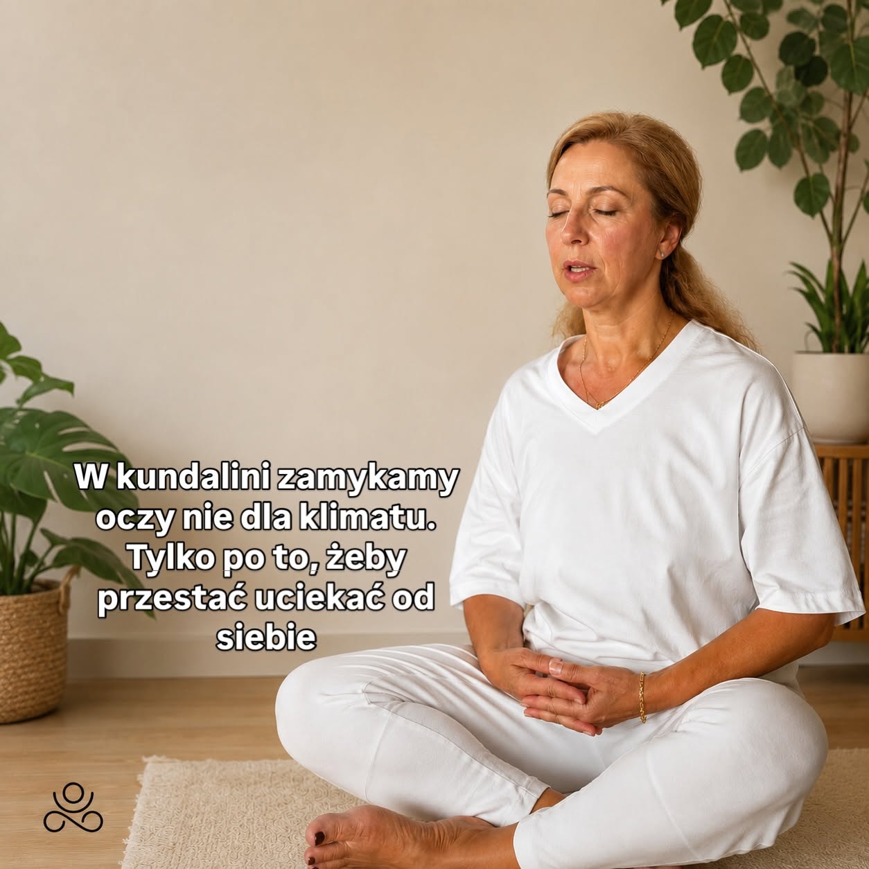 W kundalini zamykamy oczy nie dla klimatu, tylko po to, żeby przestać uciekać od siebie