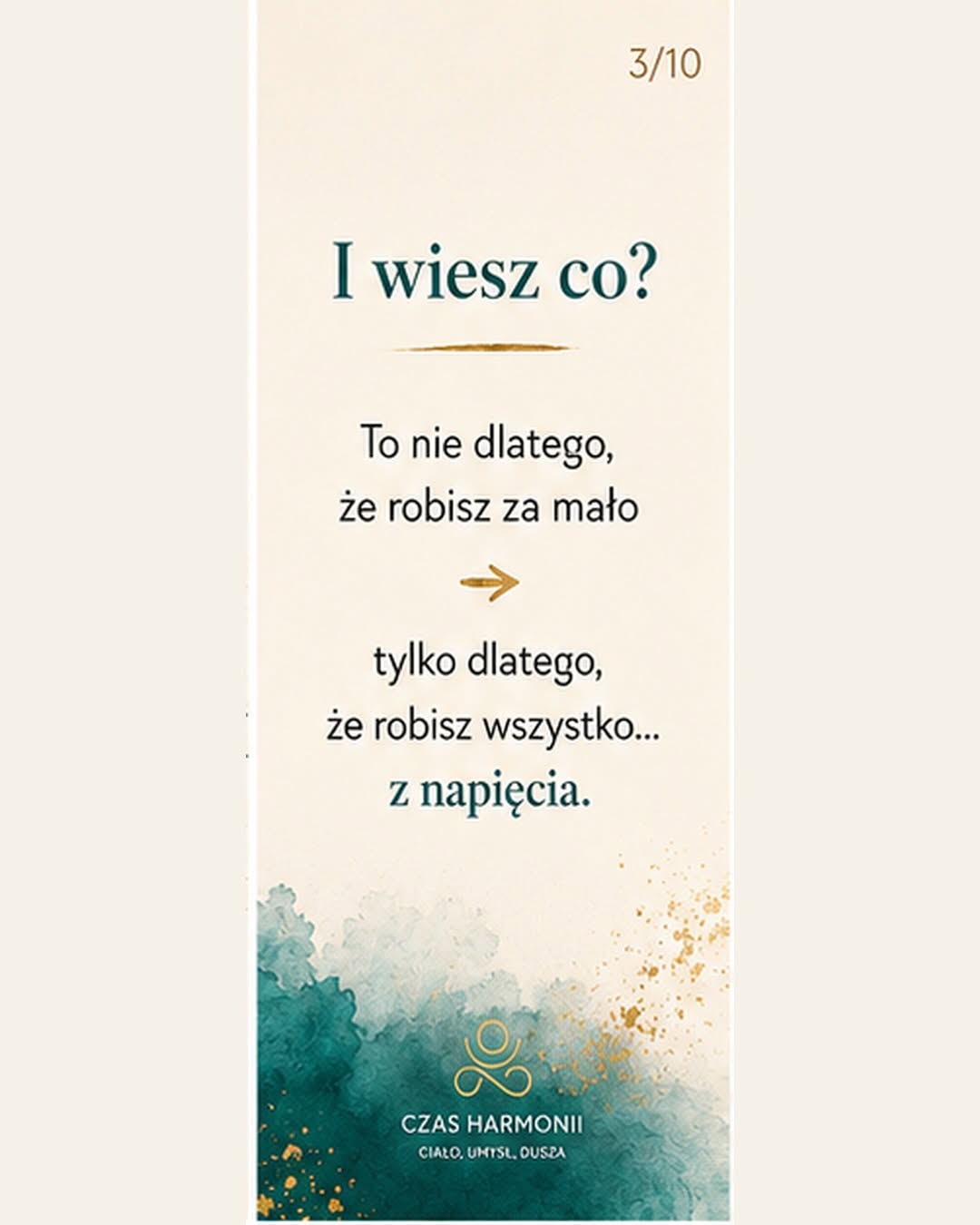 To nie dlatego że robisz za mało, tylko z napięcia. 3/10